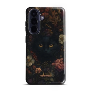 Odolný kryt na mobil Samsung Galaxy A57 5G - Mobiwear Elite Pro E161E, temná kočka