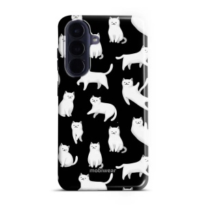 Odolný kryt na mobil Samsung Galaxy A57 5G - Mobiwear Elite Pro E163E, bílé kočičky