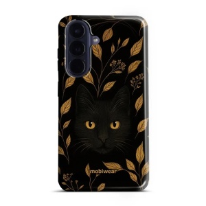 Odolný kryt na mobil Samsung Galaxy A57 5G - Mobiwear Elite Pro E164E, černá kočka