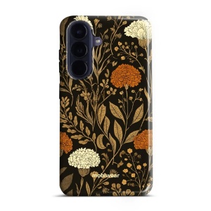 Odolný kryt na mobil Samsung Galaxy A57 5G - Mobiwear Elite Pro E174E, béžová a oranžová kvítka