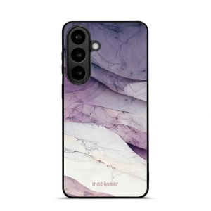 Lesklý kryt na mobil Samsung Galaxy S26 Plus - Mobiwear Glossy G028G, bílý a fialový mramor