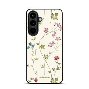 Lesklý kryt na mobil Samsung Galaxy S26 Plus - Mobiwear Glossy G035G, tenké rostlinky s květy