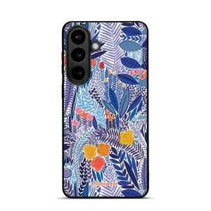Lesklý kryt na mobil Samsung Galaxy S26 Plus - Mobiwear Glossy G037G, modrá květena