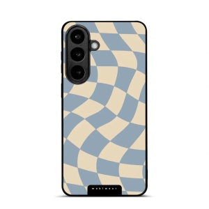Lesklý kryt na mobil Samsung Galaxy S26 Plus - Mobiwear Glossy GA59G, modrá a béžová šachovnice