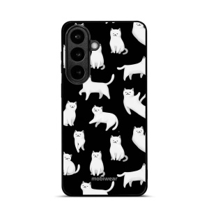 Lesklý kryt na mobil Samsung Galaxy S26 Plus - Mobiwear Glossy G163G, bílé kočičky