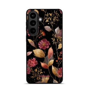 Lesklý kryt na mobil Samsung Galaxy S26 Plus - Mobiwear Glossy G171G, zlatavé lístky a květy