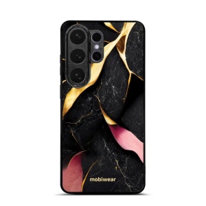 Lesklý kryt na mobil Samsung Galaxy S26 Ultra - Mobiwear Glossy G021G, černý a zlatavý mramor