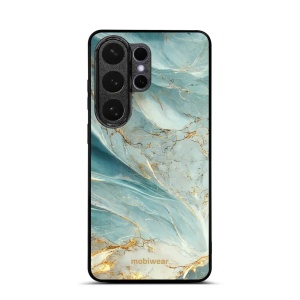 Lesklý kryt na mobil Samsung Galaxy S26 Ultra - Mobiwear Glossy G022G, zelenkavý a zlatavý mramor