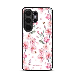 Lesklý kryt na mobil Samsung Galaxy S26 Ultra - Mobiwear Glossy G033G, růžové květy