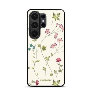 Lesklý kryt na mobil Samsung Galaxy S26 Ultra - Mobiwear Glossy G035G, tenké rostlinky s květy