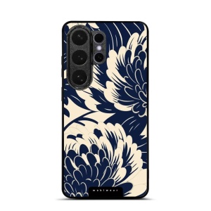 Lesklý kryt na mobil Samsung Galaxy S26 Ultra - Mobiwear Glossy GA40G, modré a béžové květy
