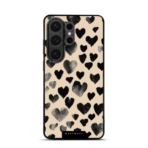 Lesklý kryt na mobil Samsung Galaxy S26 Ultra - Mobiwear Glossy GA51G, černá srdíčka