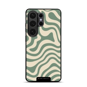 Lesklý kryt na mobil Samsung Galaxy S26 Ultra - Mobiwear Glossy GA57G, zelené a béžové zkrouceniny