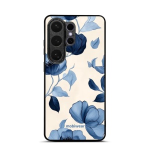 Lesklý kryt na mobil Samsung Galaxy S26 Ultra - Mobiwear Glossy GP73G, modrá krása květů