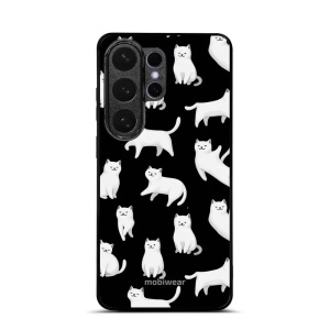 Lesklý kryt na mobil Samsung Galaxy S26 Ultra - Mobiwear Glossy G163G, bílé kočičky