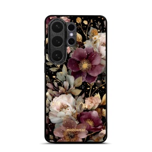 Lesklý kryt na mobil Samsung Galaxy S26 Ultra - Mobiwear Glossy G169G, zlatavé kvítky
