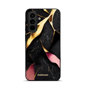 Lesklý kryt na mobil Samsung Galaxy A37 5G - Mobiwear Glossy G021G, černý a zlatavý mramor
