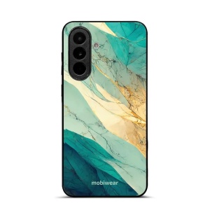 Lesklý kryt na mobil Samsung Galaxy A37 5G - Mobiwear Glossy G024G, zlatavý a zelenkavý mramor