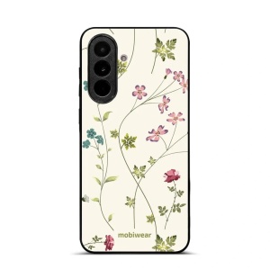 Lesklý kryt na mobil Samsung Galaxy A37 5G - Mobiwear Glossy G035G, tenké rostlinky s květy