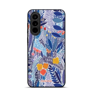 Lesklý kryt na mobil Samsung Galaxy A37 5G - Mobiwear Glossy G037G, modrá květena