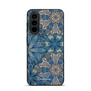 Lesklý kryt na mobil Samsung Galaxy A37 5G - Mobiwear Glossy G038G, modré mandala květy