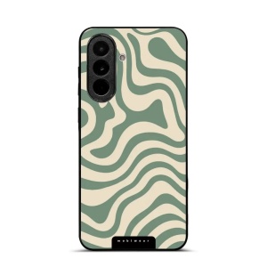 Lesklý kryt na mobil Samsung Galaxy A37 5G - Mobiwear Glossy GA57G, zelené a béžové zkrouceniny