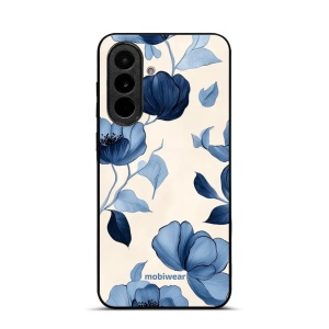 Lesklý kryt na mobil Samsung Galaxy A37 5G - Mobiwear Glossy GP73G, modrá krása květů
