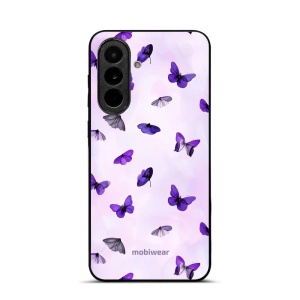 Lesklý kryt na mobil Samsung Galaxy A37 5G - Mobiwear Glossy GP77G, fialoví motýlci