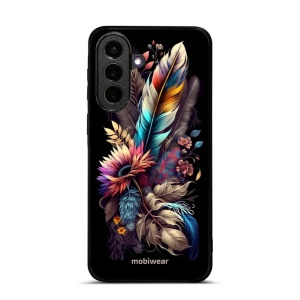 Lesklý kryt na mobil Samsung Galaxy A57 5G - Mobiwear Glossy G011G, kytice s pírkem