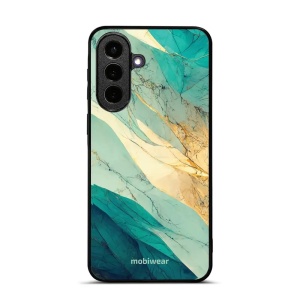 Lesklý kryt na mobil Samsung Galaxy A57 5G - Mobiwear Glossy G024G, zlatavý a zelenkavý mramor