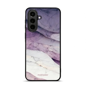 Lesklý kryt na mobil Samsung Galaxy A57 5G - Mobiwear Glossy G028G, bílý a fialový mramor