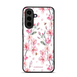 Lesklý kryt na mobil Samsung Galaxy A57 5G - Mobiwear Glossy G033G, růžové květy