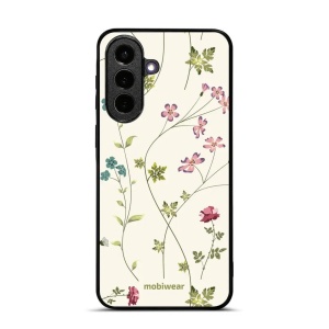 Lesklý kryt na mobil Samsung Galaxy A57 5G - Mobiwear Glossy G035G, tenké rostlinky s květy