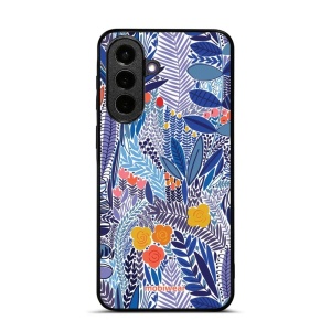 Lesklý kryt na mobil Samsung Galaxy A57 5G - Mobiwear Glossy G037G, modrá květena