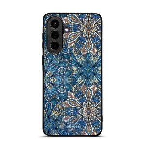 Lesklý kryt na mobil Samsung Galaxy A57 5G - Mobiwear Glossy G038G, modré mandala květy