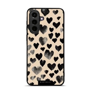 Lesklý kryt na mobil Samsung Galaxy A57 5G - Mobiwear Glossy GA51G, černá srdíčka