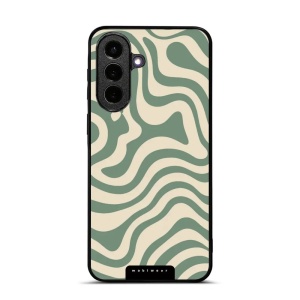 Lesklý kryt na mobil Samsung Galaxy A57 5G - Mobiwear Glossy GA57G, zelené a béžové zkrouceniny
