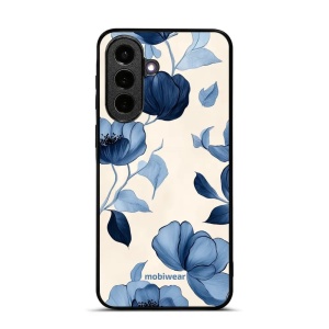 Lesklý kryt na mobil Samsung Galaxy A57 5G - Mobiwear Glossy GP73G, modrá krása květů