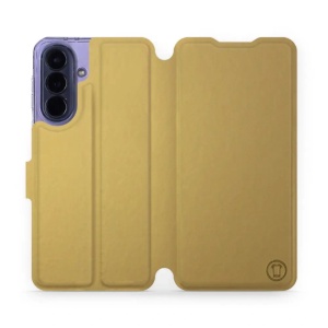 Flip pouzdro Mobiwear na mobil Samsung Galaxy A57 5G - zlatavé a šedé