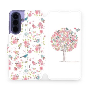 Flip pouzdro Mobiwear na mobil Samsung Galaxy A57 5G - M120S, strom a ptáčci