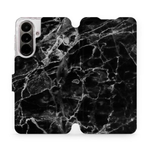 Flip pouzdro Mobiwear na mobil Samsung Galaxy A37 5G - V056P, černý mramor
