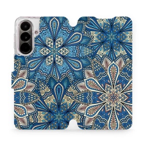 Flip pouzdro Mobiwear na mobil Samsung Galaxy A37 5G - V108P, modré mandala květy