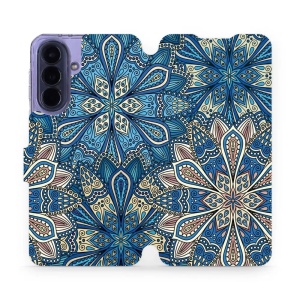 Flip pouzdro Mobiwear na mobil Samsung Galaxy A57 5G - V108P, modré mandala květy
