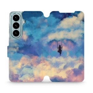 Flip pouzdro Mobiwear na mobil Samsung Galaxy S26 - MR09S, dívka na houpačce v oblacích