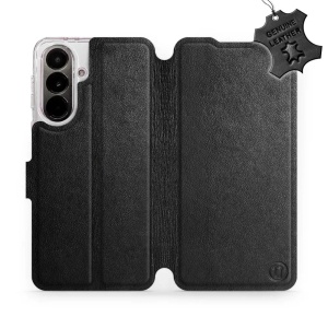 Kožené flip pouzdro Mobiwear na mobil Samsung Galaxy A37 5G - černé