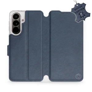 Kožené flip pouzdro Mobiwear na mobil Samsung Galaxy A37 5G - modré