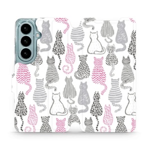 Flip pouzdro Mobiwear na mobil Samsung Galaxy S26 - MX01S, kočičí zádíčka