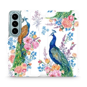 Flip pouzdro Mobiwear na mobil Samsung Galaxy S26 - MX08S, pávi