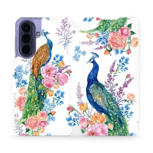 Flip pouzdro Mobiwear na mobil Samsung Galaxy A57 5G - MX08S, pávi