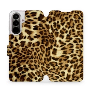Flip pouzdro Mobiwear na mobil Samsung Galaxy A37 5G - VA33P, leopardí vzor